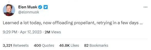 图片来源：马斯克推特截图