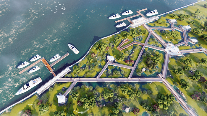 扬帆码头效果图。