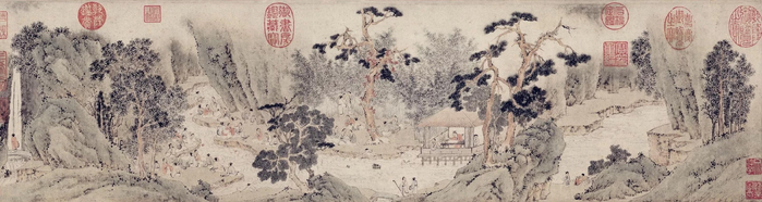 明  文徵明绘  《兰亭雅集图卷》（竖图见文末）