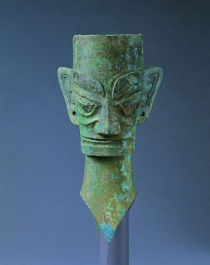 铜人头像 商 四川广汉三星堆博物馆藏