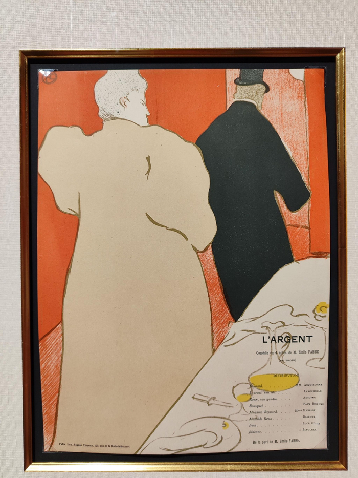 罗特列克为1895年在自由剧院上演的喜剧《金钱》所创作的海报