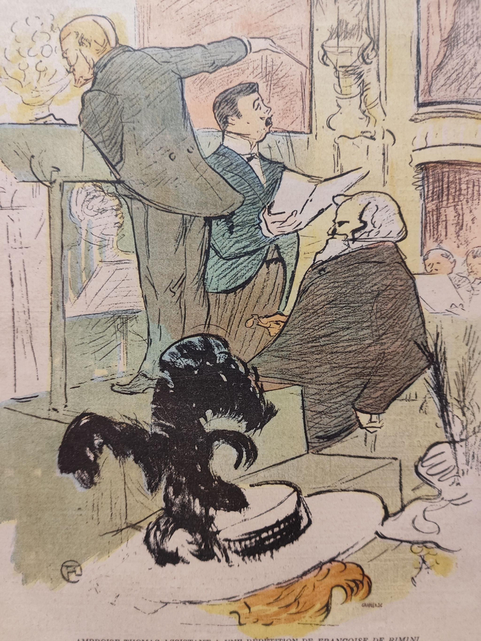 罗特列克为《笑声》创作的插画，描绘的是彼时滑冰场、剧院等的场景