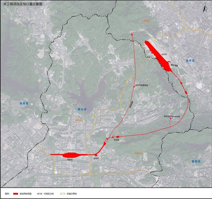 项目区域位置图。（图片来源：深圳市规划和自然资源局）
