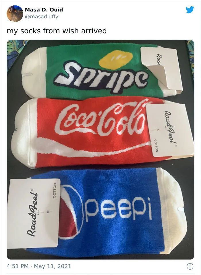 pepsi→peepicoca cola→caco galosprite→spripe在亚马逊上订购了一