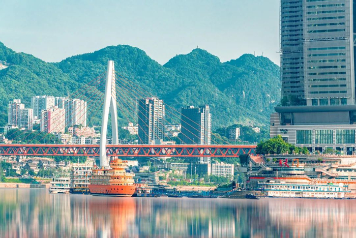 重庆东水门大桥局部 （图源/图虫创意）