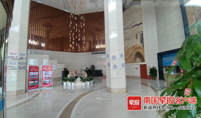 ▲酒店大堂已空无一人。南国早报全媒体记者 何定坚摄