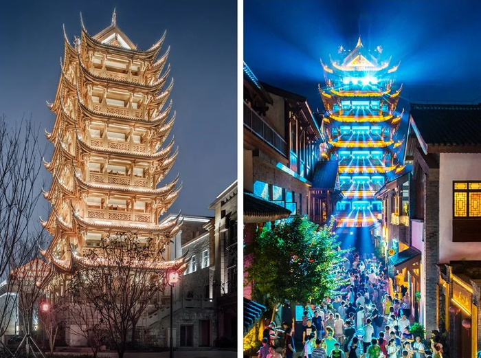 西流沱小镇报恩塔 长厦安基设计供图