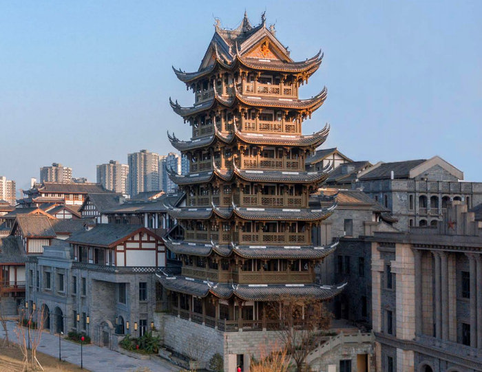 西流沱小镇民国风建筑 长厦安基设计供图