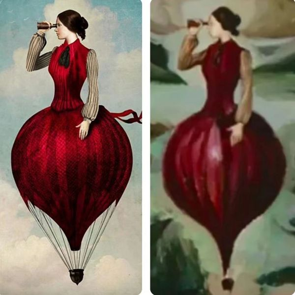 左：艺术家Christian Schloe作品；右：徐X骋涉嫌抄袭的作品