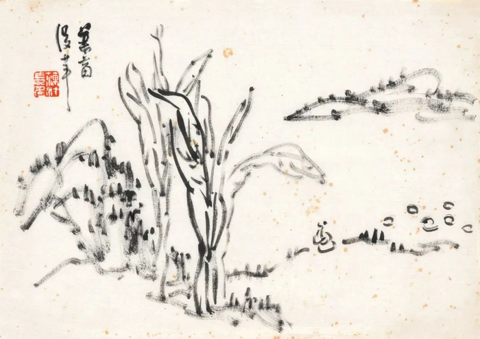 简笔四季山水之一 1994年 24×34cm