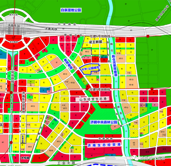 （大华·公园城市位置图）