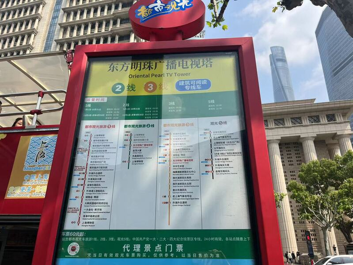 都市观光巴士的线路示意图。本文图片均为 上观新闻 图