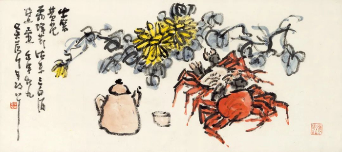 黄花沽酒 1992年 34×76cm