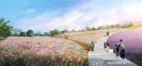 花海观赏区效果图