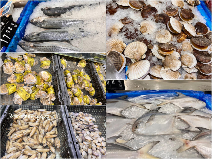 五一节前北京超市海鲜水产种类丰富。  新京报记者 秦胜南 摄