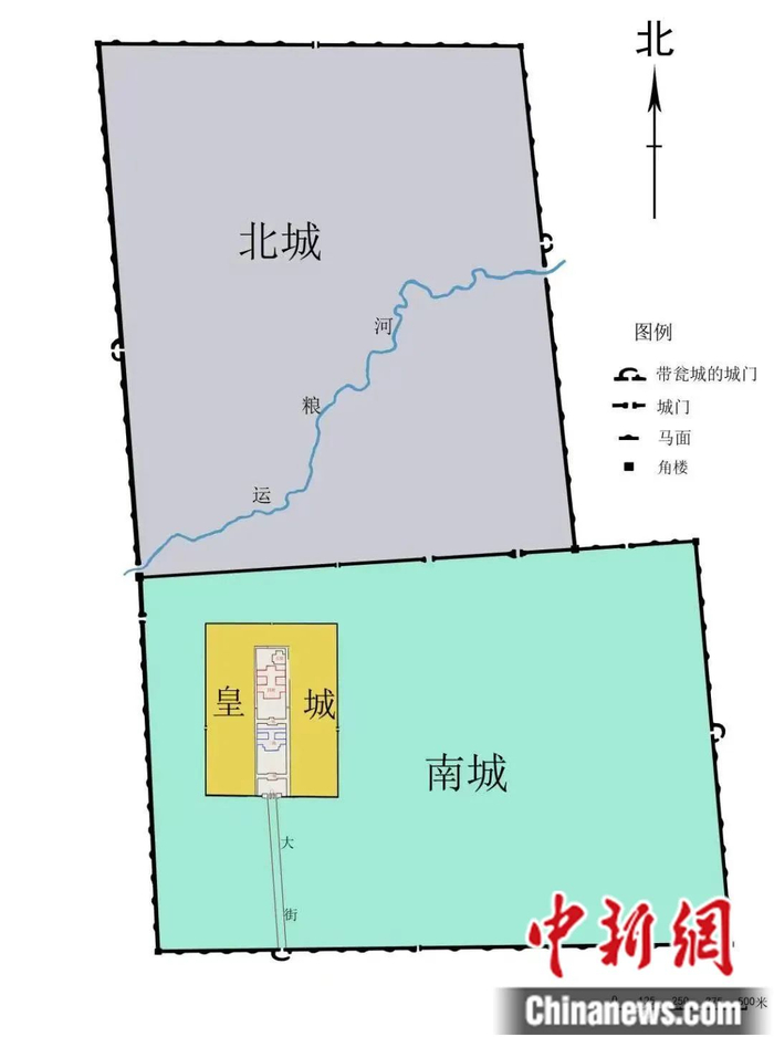 金上京遗址平面示意图。阿城区委宣传部 供图