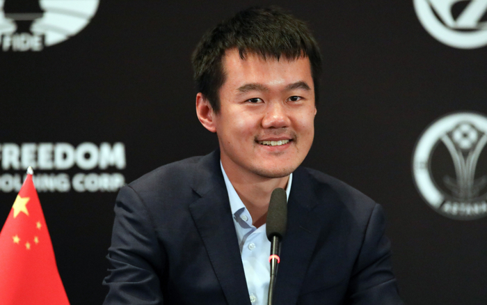 丁立人再次创造中国国际象棋的新历史。  图/新华社