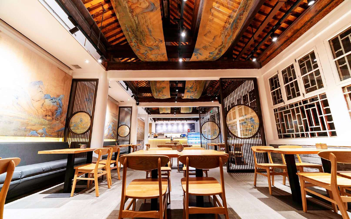 角楼咖啡充满国风元素。  故宫角楼咖啡官微截图