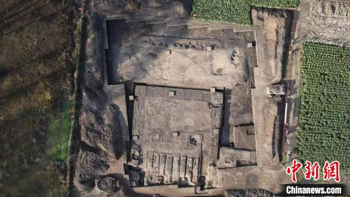 2016年金上京遗址发掘区全景俯瞰（上北下南）。阿城区委宣传部 供图