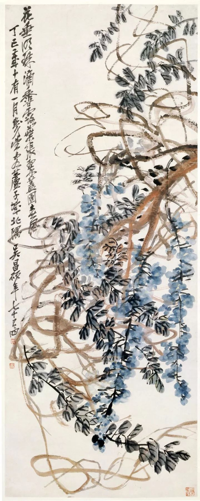 吴昌硕紫藤图