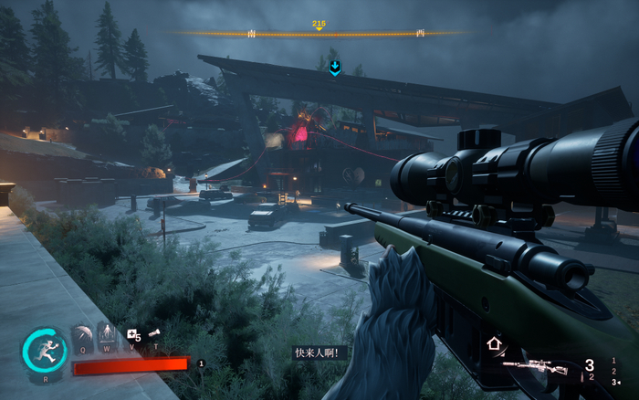 低难度下敌人时常对眼前的玩家“视而不见”，而远处一发狙击，又能让原本精心排布的关卡设计全部乱套