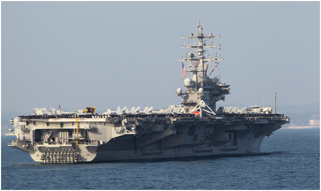 资料图：美国海军“罗纳德·里根”号航母（来源：环球网）