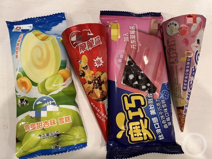 △上游新闻记者购买的部分新品雪糕
