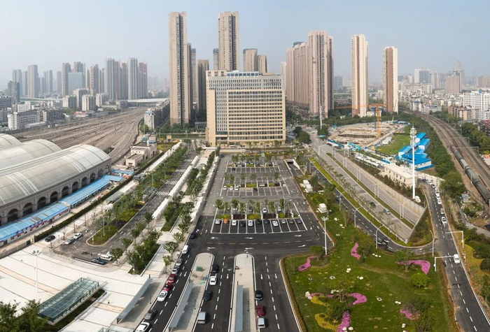 汉口站北广场鸟瞰图