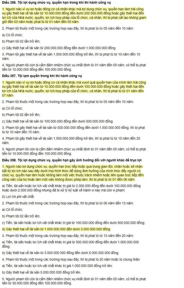 越南刑法第356-358条规定截图