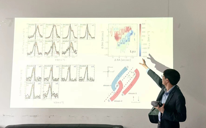 5月5日，蔡峥介绍研究成果。新京报记者 冯琪 摄