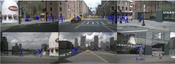 图21：驭势自研BEV网络在Nuscenes数据集预测结果
