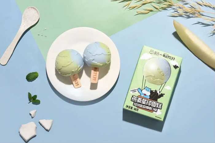 盒马xOATLY燕麦星球雪糕玫珑蜜瓜椰椰口味