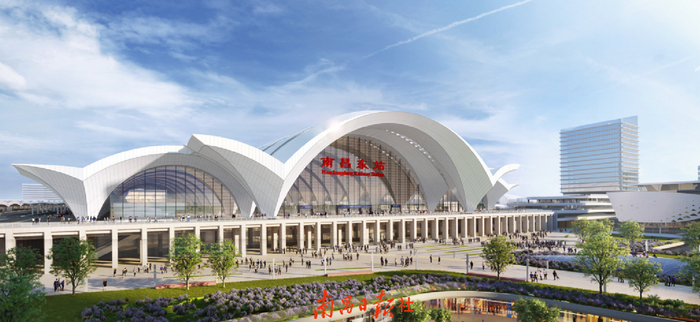 ▲南昌东站效果图