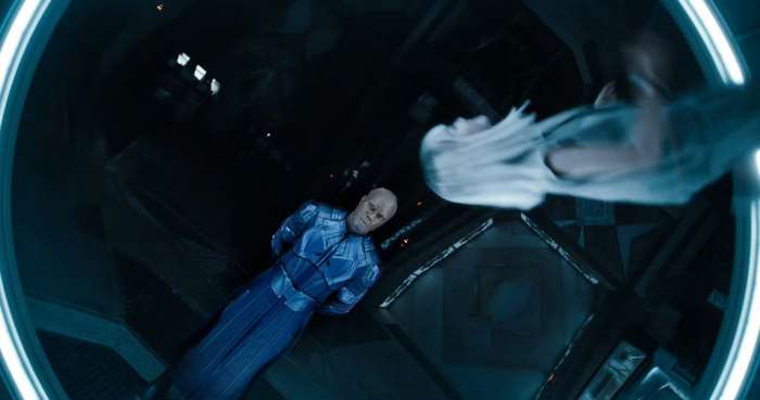 至高进化正在试验一个女孩的“运动性能”和能量消耗。（图/《银河护卫队3》）