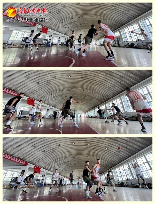 5月9日16时，队员们在学校体育馆，进行临行前的最后一次系统训练，每个队员都非常认真。记者陈彦仿 实习生艾尔盼·亚力昆摄