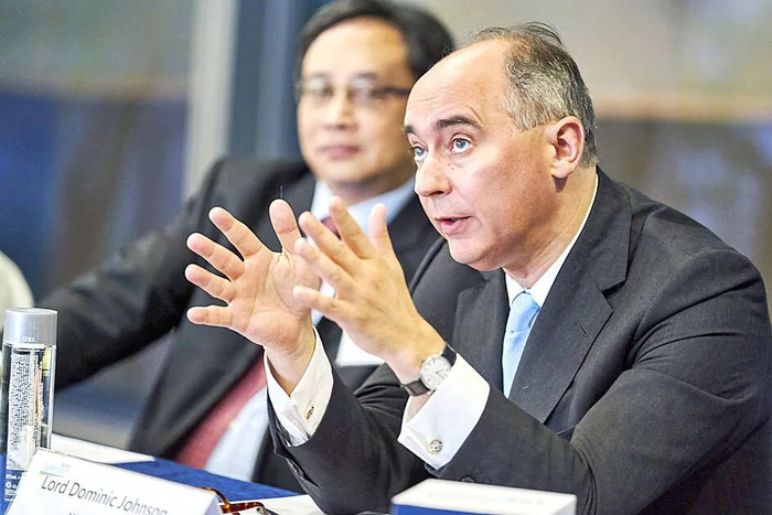 英国商业和贸易部国务大臣多米尼克·约翰逊资料图