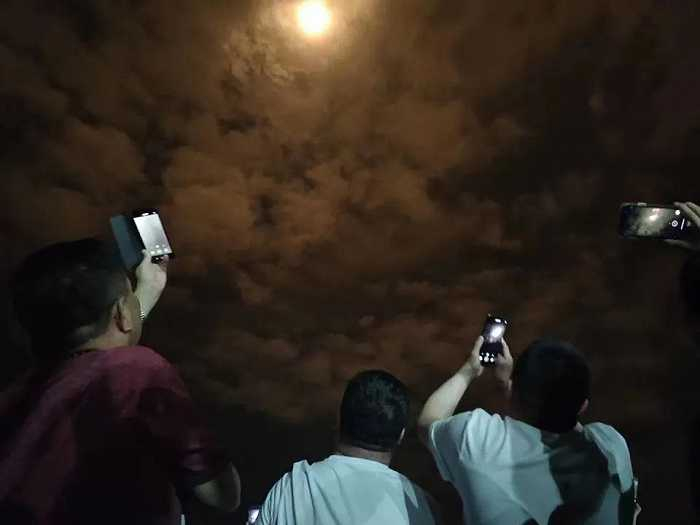 5月10日晚发射现场，图片来源：受访者提供