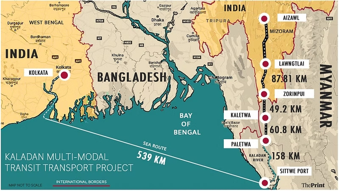 实兑港（Sittewe Port）可直接连接印度东海岸与缅甸若开邦，进而通过内陆通道触及印东北各邦。图片来源：印媒The Print