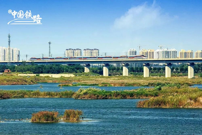 智能复兴号动车组行驶在京广高铁线上。徐刚 摄