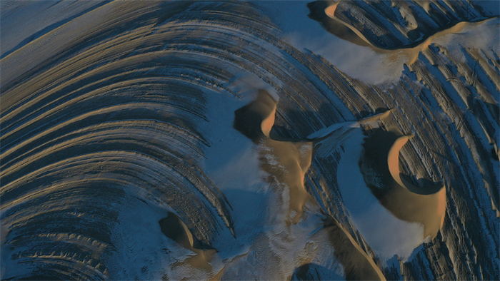 青海茫崖现“土星环”地貌景观。茫崖市文体旅游广电局供图