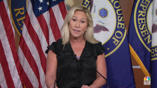 格林宣布将对拜登发起弹劾，视频截图 