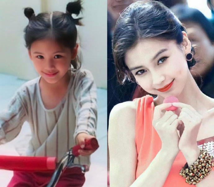 应采儿童年照撞脸angelababy|应采儿|angelababy|baby_新浪新闻