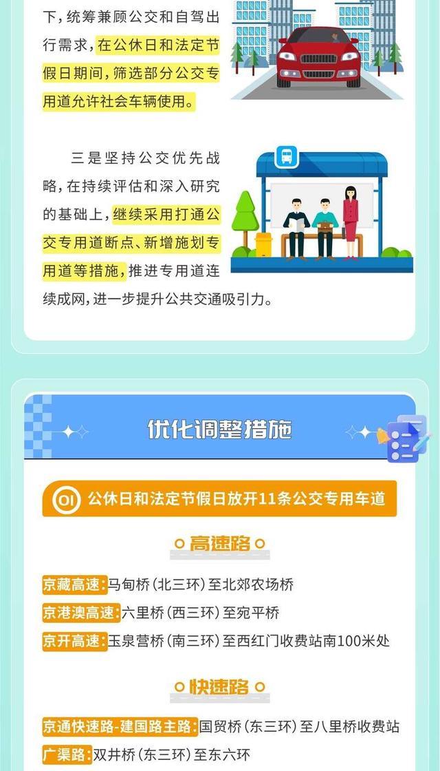 北京：6月1日起，公休日和法定节假日放开部分道路公交专用车道