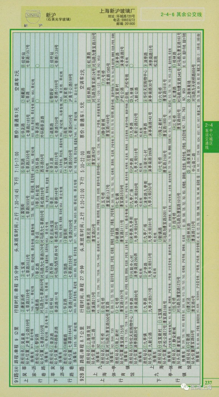 2003—2004绿页：92路B线