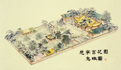 慈宁宫花园鸟瞰图 （来源：故宫博物院官网）
