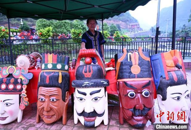 图为环江毛南族傩面雕刻展示。 杨志雄 摄 