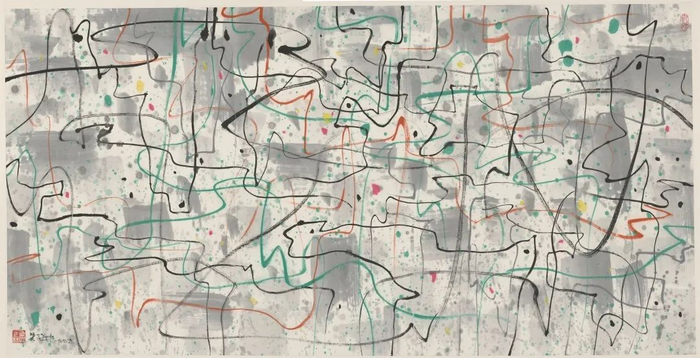 吴冠中《浮游》