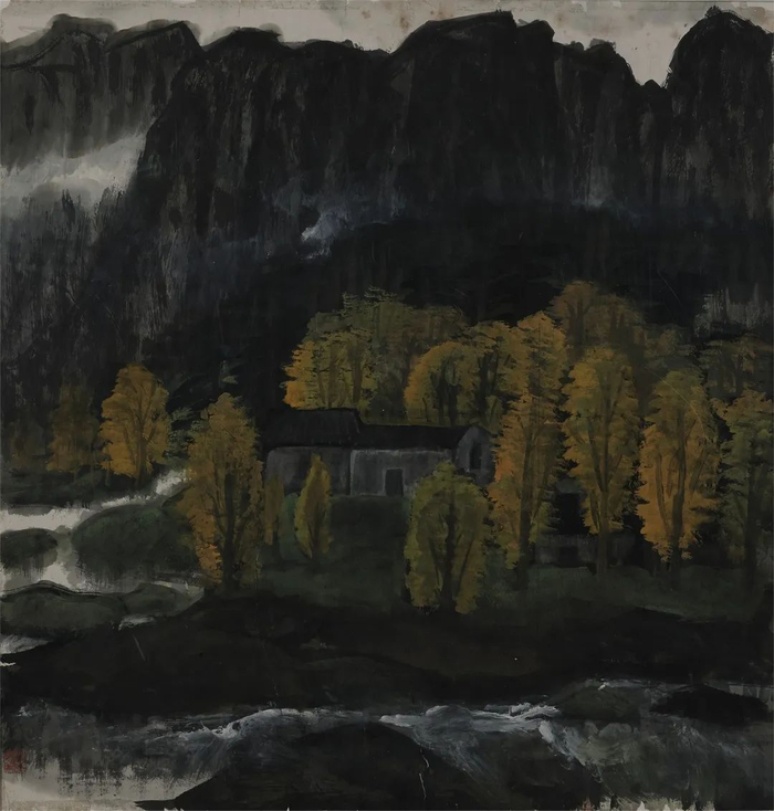 林风眠《山溪》