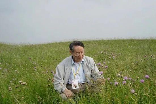 2003年,任继周考察内蒙古羊草草原。图片由受访者提供