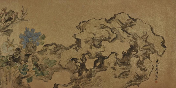 虚谷朱偁胡璋花卉长卷（局部）